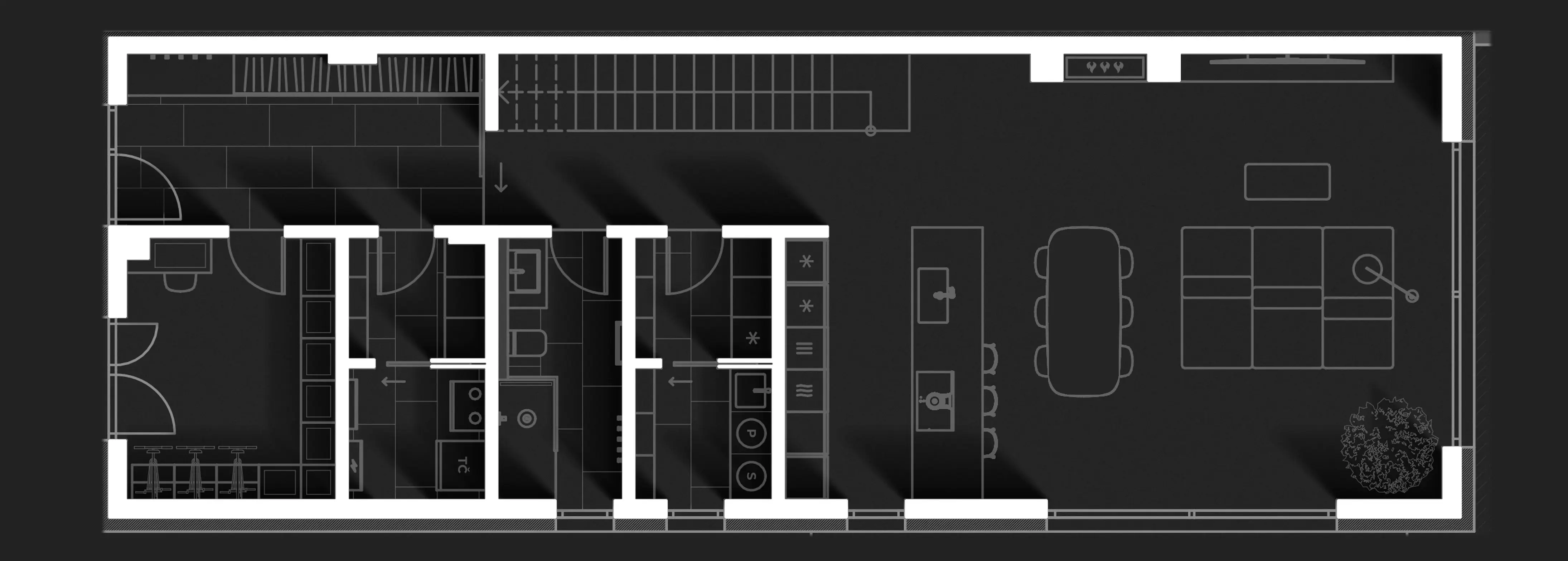 Půdorys 1.NP — 121 m²